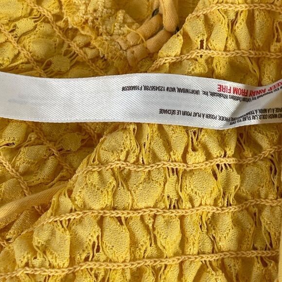 Free People FP One Adella Yellow Bralette Sz M - Picture 5 of 6